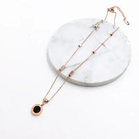 Roman Numeral Pendant Necklace - image 2