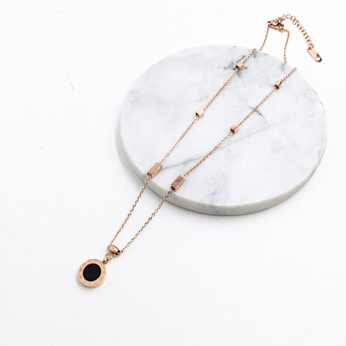 Roman Numeral Pendant Necklace