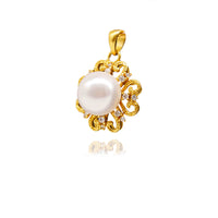 Pearl Sunflower Pendant Necklace - image 7
