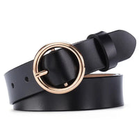 Round Buckle Leather Belt - image 10