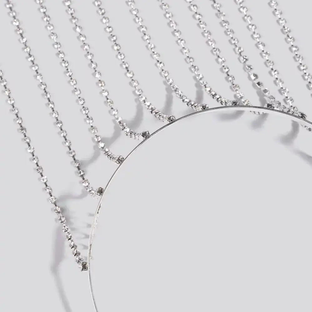 Diadema de pedrería con borlas - image 2