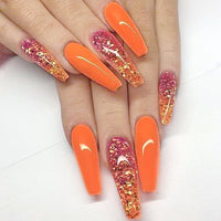 Long Ballet Press-On Nails with Drop Design - image 2