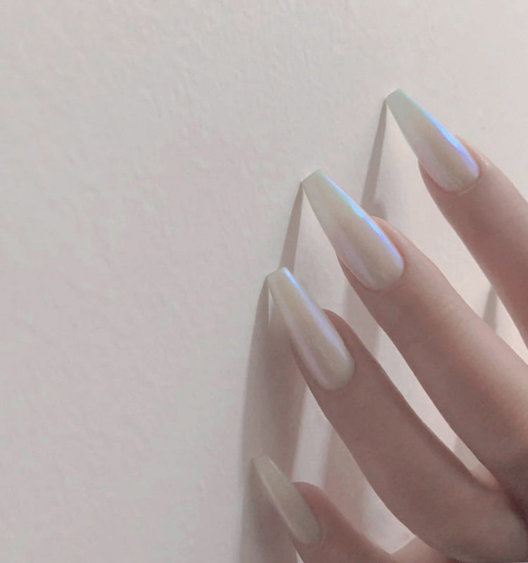 Long Ballet Press-On Nails with Drop Design - image 3