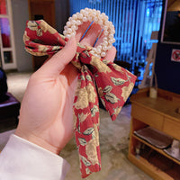 Pearl Bow Ribbon Hair Ties - image 4