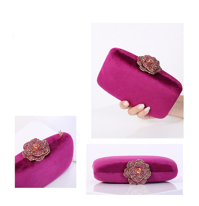 Crystal Evening Clutch with Chain