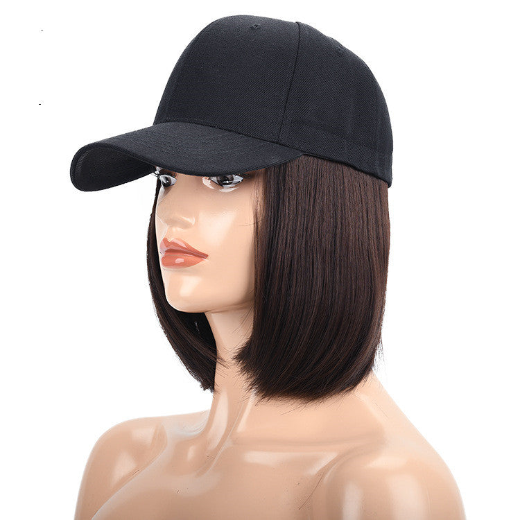 Bob Wig with Attached Hat - image 3