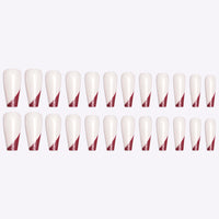 Rose Gold French Tip Long Ballet Press-On Nails - image 5