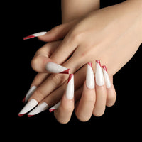Rose Gold French Tip Long Ballet Press-On Nails - image 1