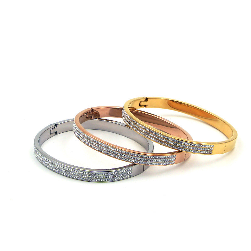 Three-Row Crystal Ring - image 9