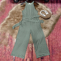 Women's Striped Wide Leg Jumpsuit with Tie Waist - image 9