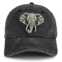 2pcs Vintage Washed Cotton Baseball Cap, Embroidered African Elephant Head Dad Hat Outdoor Summer Casual Sun Hat - image 8