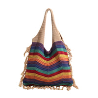 Knit Tassel Beach Tote Bag - image 7