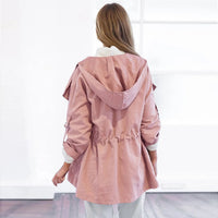 Women's Lightweight Hooded Open Front Trench Coat - image 1