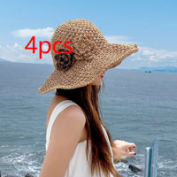 Lace Trim Straw Sun Hat - image 9