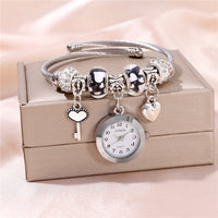Heart Charm Bangle Watch - image 5