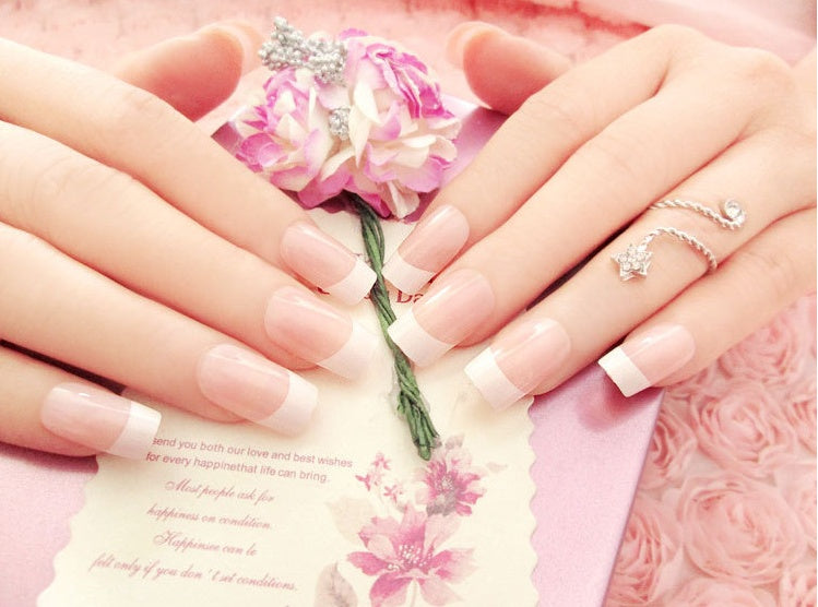 Long French Tip Press-On Nails - image 2