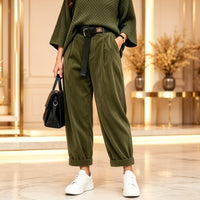 Plus Size Corduroy Casual Trousers - image 9