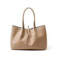 Handmade Woven Leather Basket Handbag - image 9