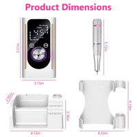 Portable Electric Nail Drill Bit 45000 RPM With 11 Bits Base Waist Clip Cordless Rechargeable Nail File Machine For Professional Salon Home Acrylic Nails Remove Nail Gel Polish Manicure - image 4