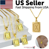 Gold Initial Letter Pendant Necklace - image 2