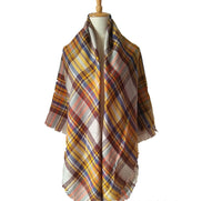Women's Yellow Blue Scarf - image 5