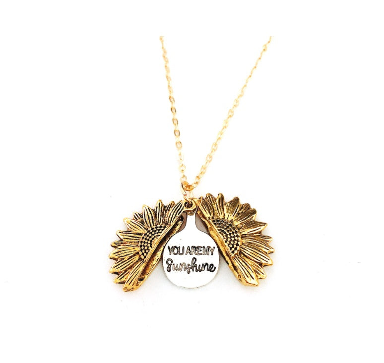 Collar relicario de girasol You Are My Sunshine - image 10