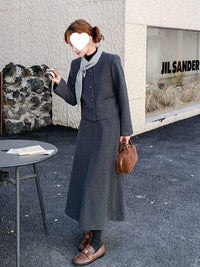 Women's French Style Wool Skirt Suit - image 2