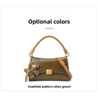 Women's Small Shoulder Bag with Cat Charm - image 4