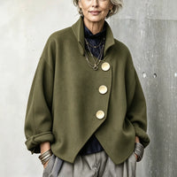 Loose Retro Coat with Large Buttons - image 3