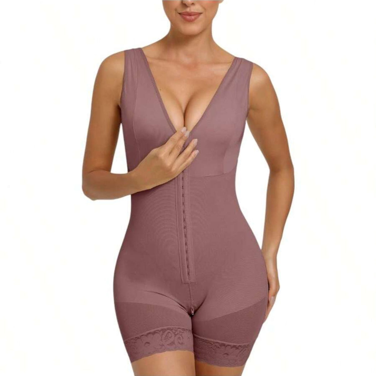 Body moldeador de cuerpo completo color moca - image 9