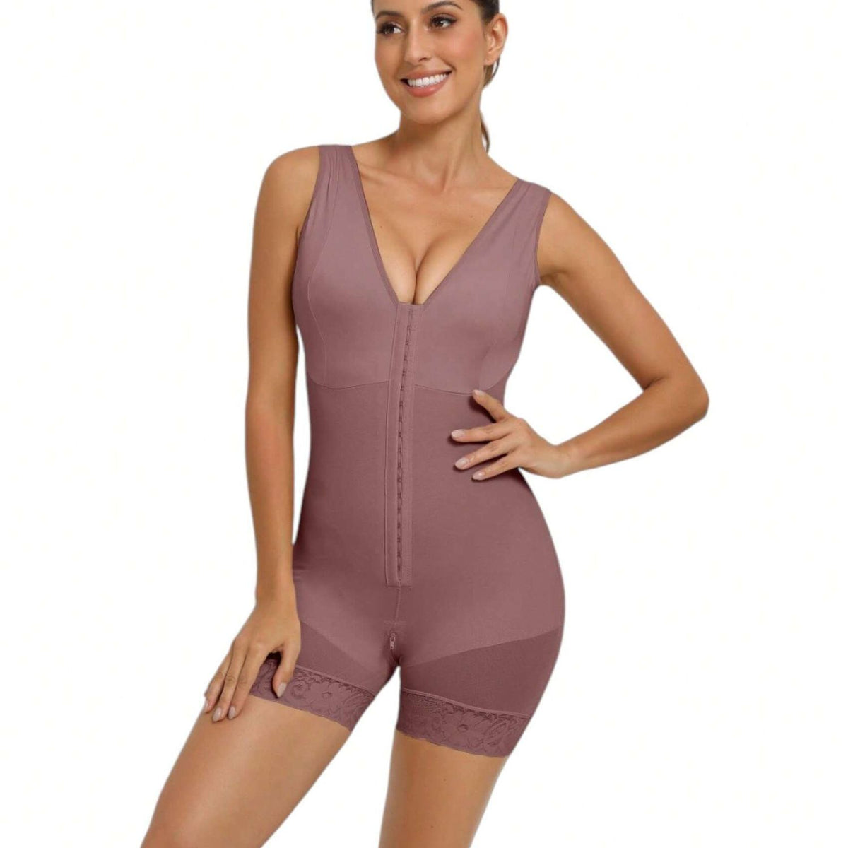 Body moldeador de cuerpo completo color moca - image 3