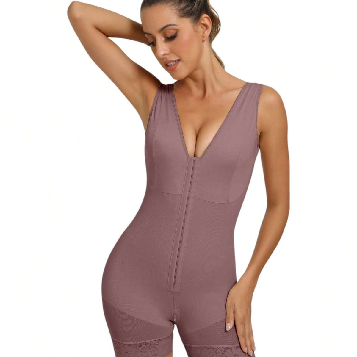 Body moldeador de cuerpo completo color moca - image 4