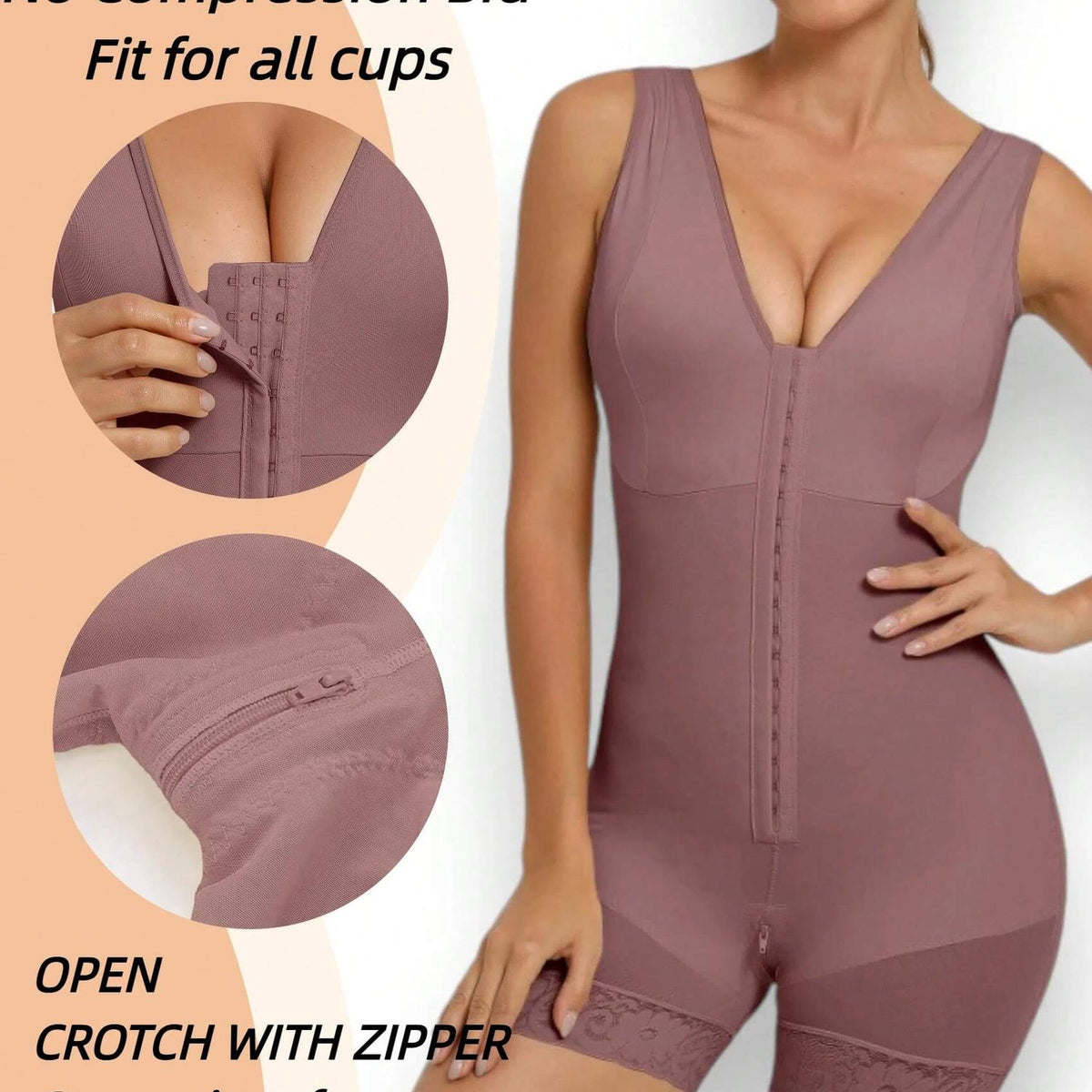 Body moldeador de cuerpo completo color moca - image 6