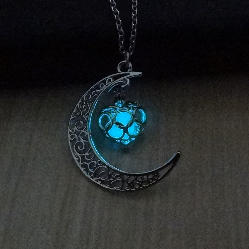 Glow-in-the-Dark Crescent Moon Necklace - image 8