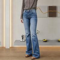 Medium Wash High-Waist Flare Jeans - image 5
