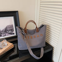 Corduroy Letter Print Tote Bag - image 7