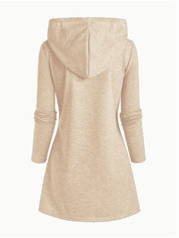 Women's Casual Letter Print Hoodie With Cross-Front Design - image 6