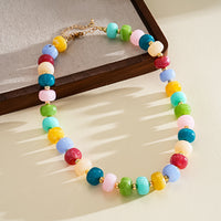 Acrylic Gradient Bead Clavicle Necklace - image 6