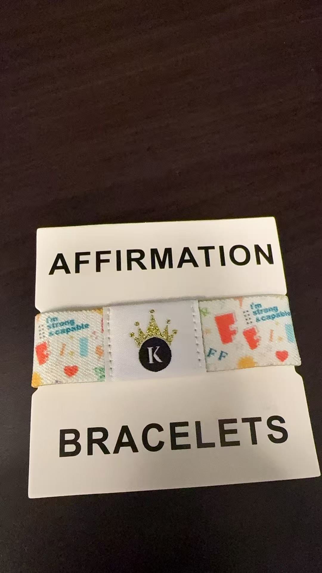 Affirmation Bracelets - [Regular] 2.5cm/18cm Soft Polyester Elastic Wristband Eco Friendly Fancy Promotion - image 2