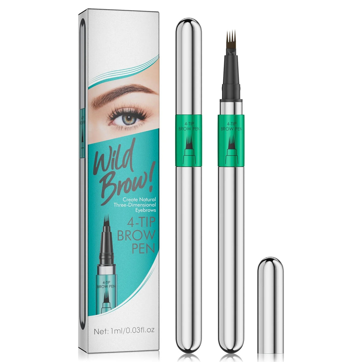 Microblading Eyebrow Pen,Waterproof Eye Brow Pen With 4-Fork-Tip Liquid Brow Pen For Natural Looking Defined - image 2