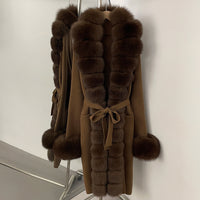 Long Knit Faux Fur Coat - image 10