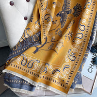 Cashmere-Feel Tassel Neck Warmer Scarf - image 9