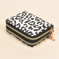 Leopard Print Dual Zip Coin Purse - image 6