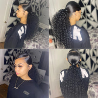 Human Hair Hook-and-Loop Ponytail - image 1