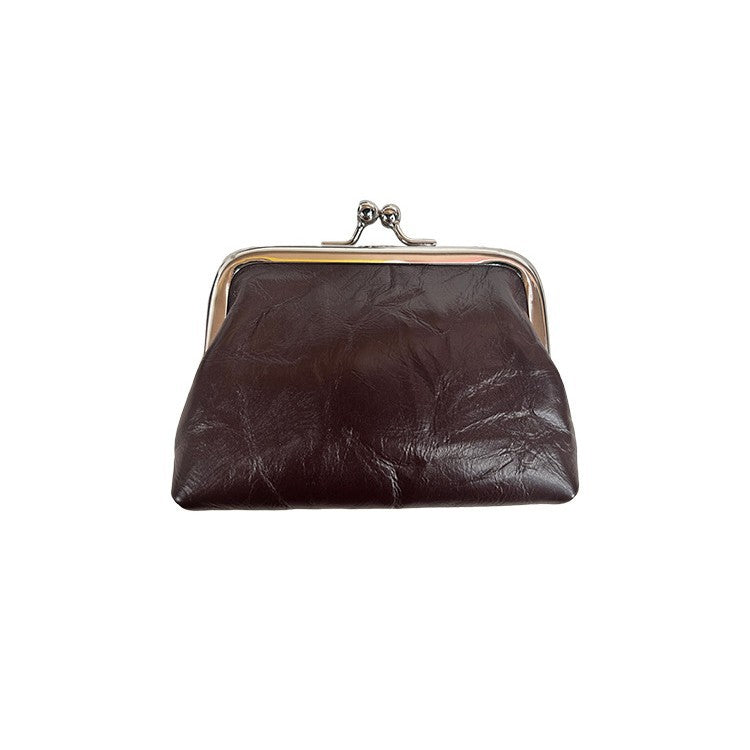 Retro Pleated Leather Coin Purse - image 5