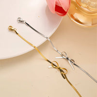 Delicate Bow Necklace and Earring Set - image 2