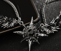 Star Double Layer Titanium Steel Necklace - image 4