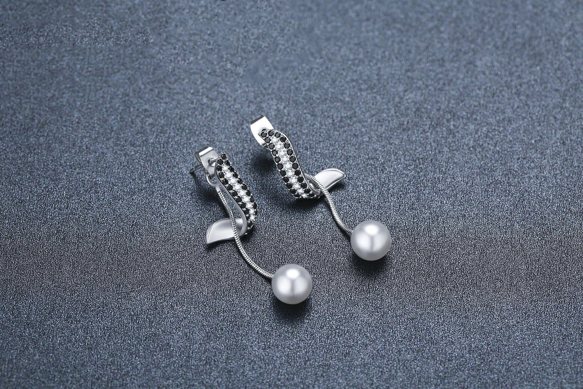 Pearl Tassel Drop Earrings - image 2