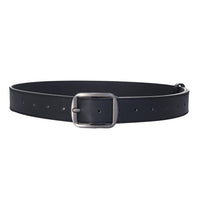 Matte Silver Buckle Faux Leather Belt - image 3