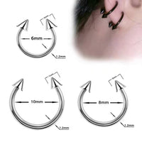 Basic C-Shaped Hoop Earrings - image 3